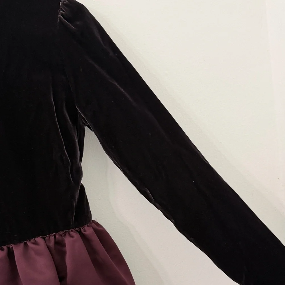 Girls XL Black and Burgundy Dress SEE DESCRIPTION